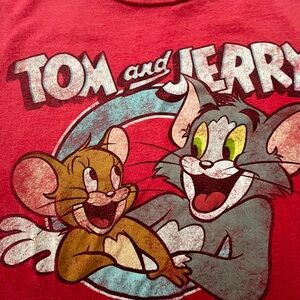 Red Tom and Jerry Graphic T-Shirt women’s size Small